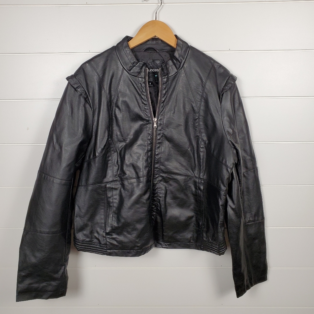 Black vegan leather jacket